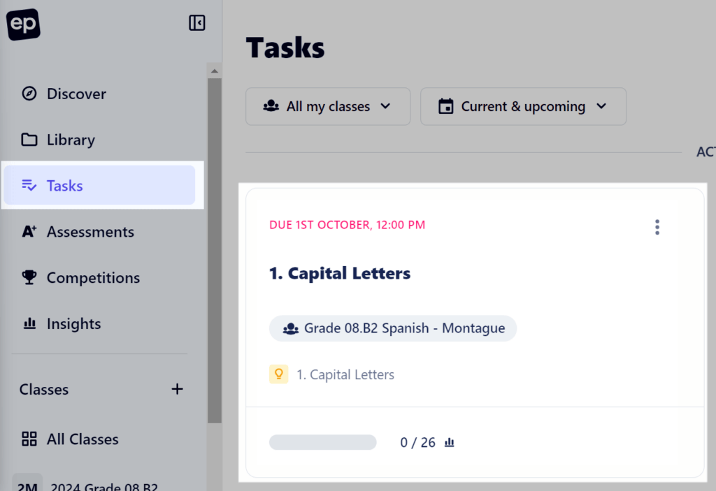 Select a task