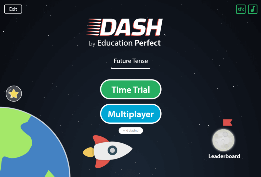 dash starting screen