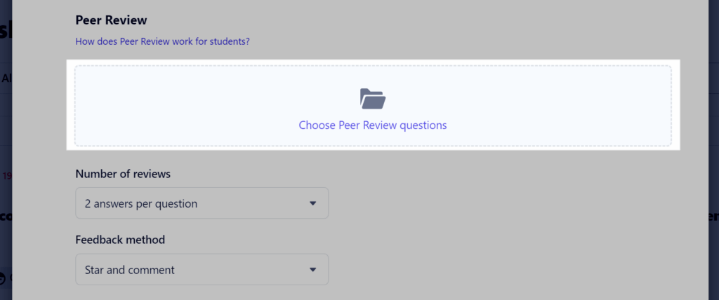 choose peer review questions