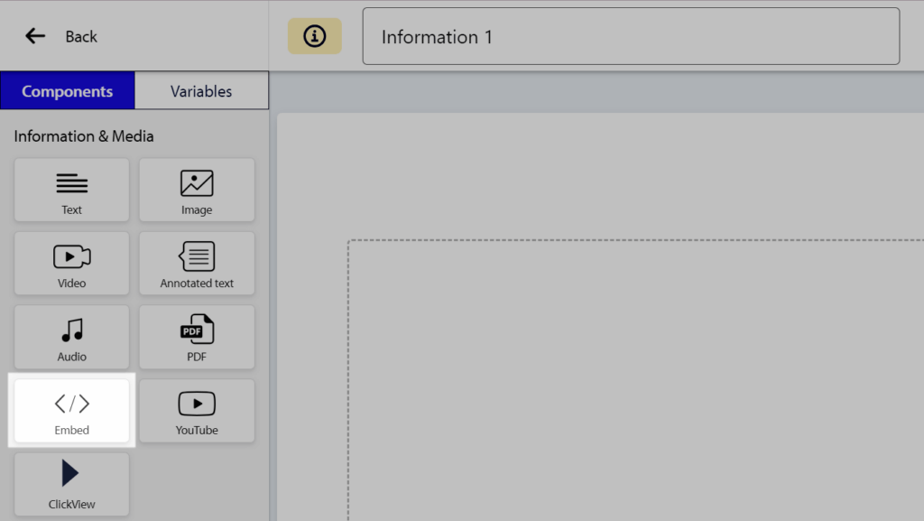 embed component