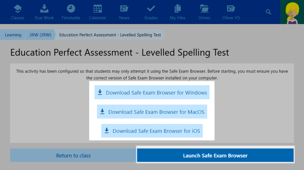 launch safe exam browser