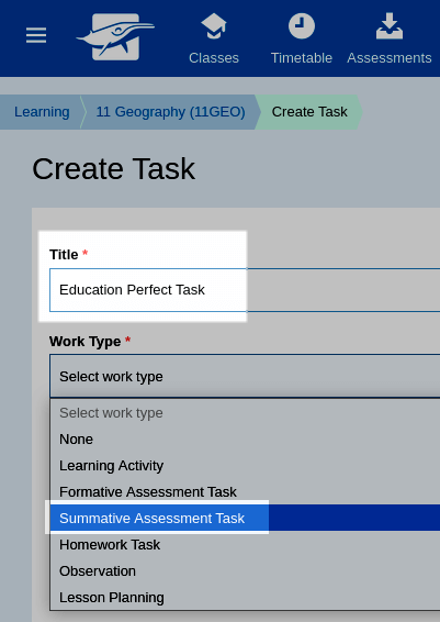 create task